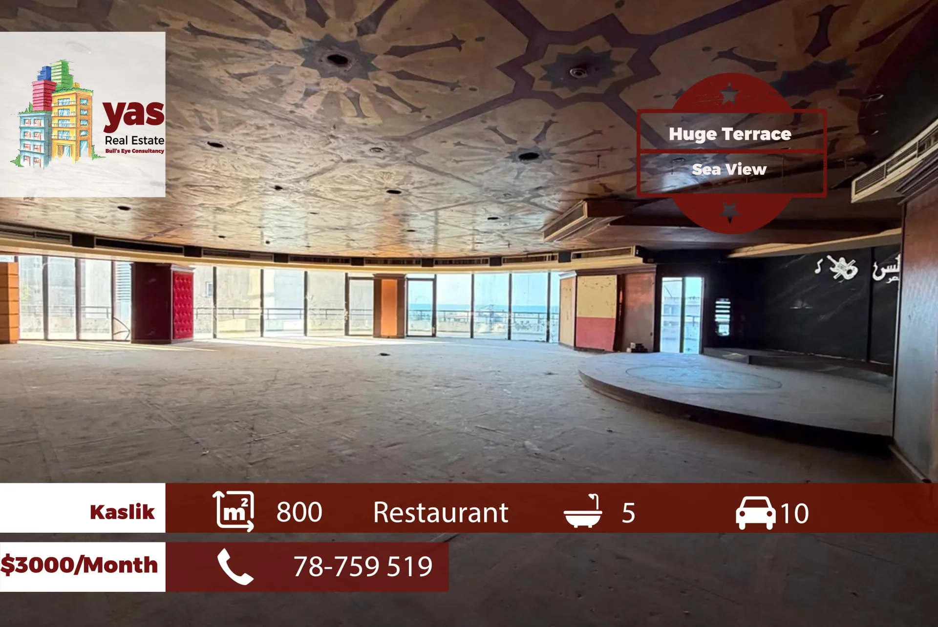 Restaurant for Rent in Kaslik