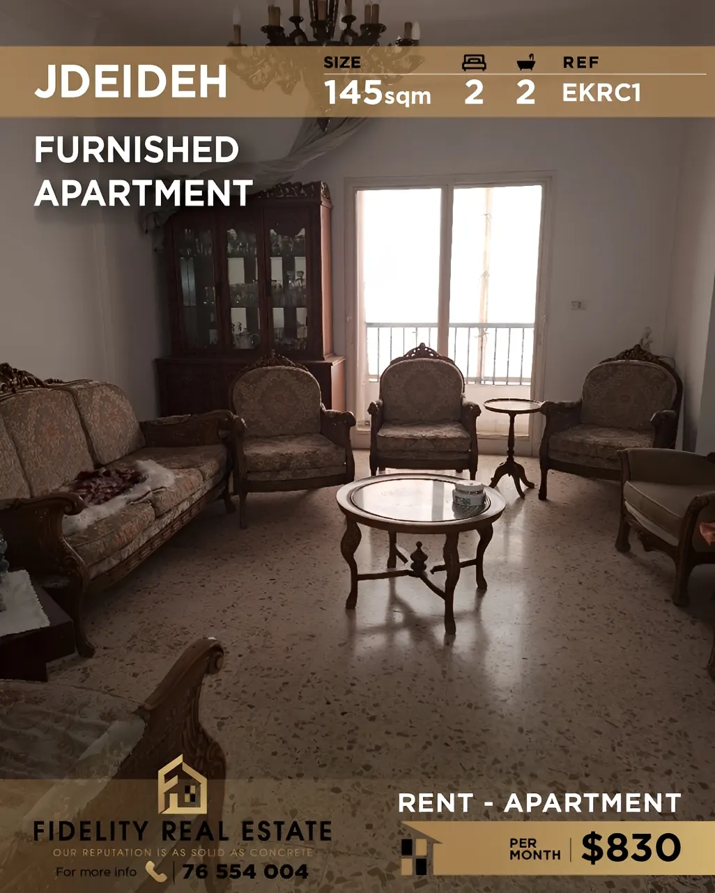 Apartment for rent in Jdeideh, Lebanon
