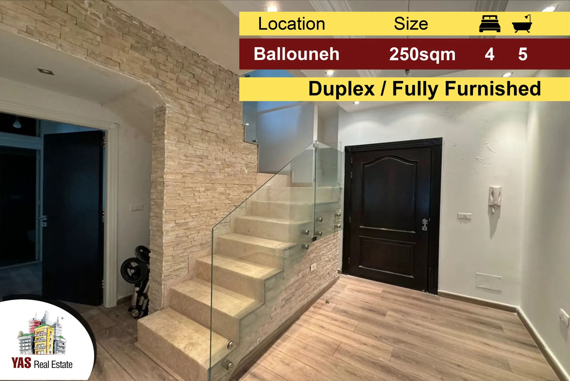 Apartment for Sale in Ballouneh - 4 bed, 5 bath