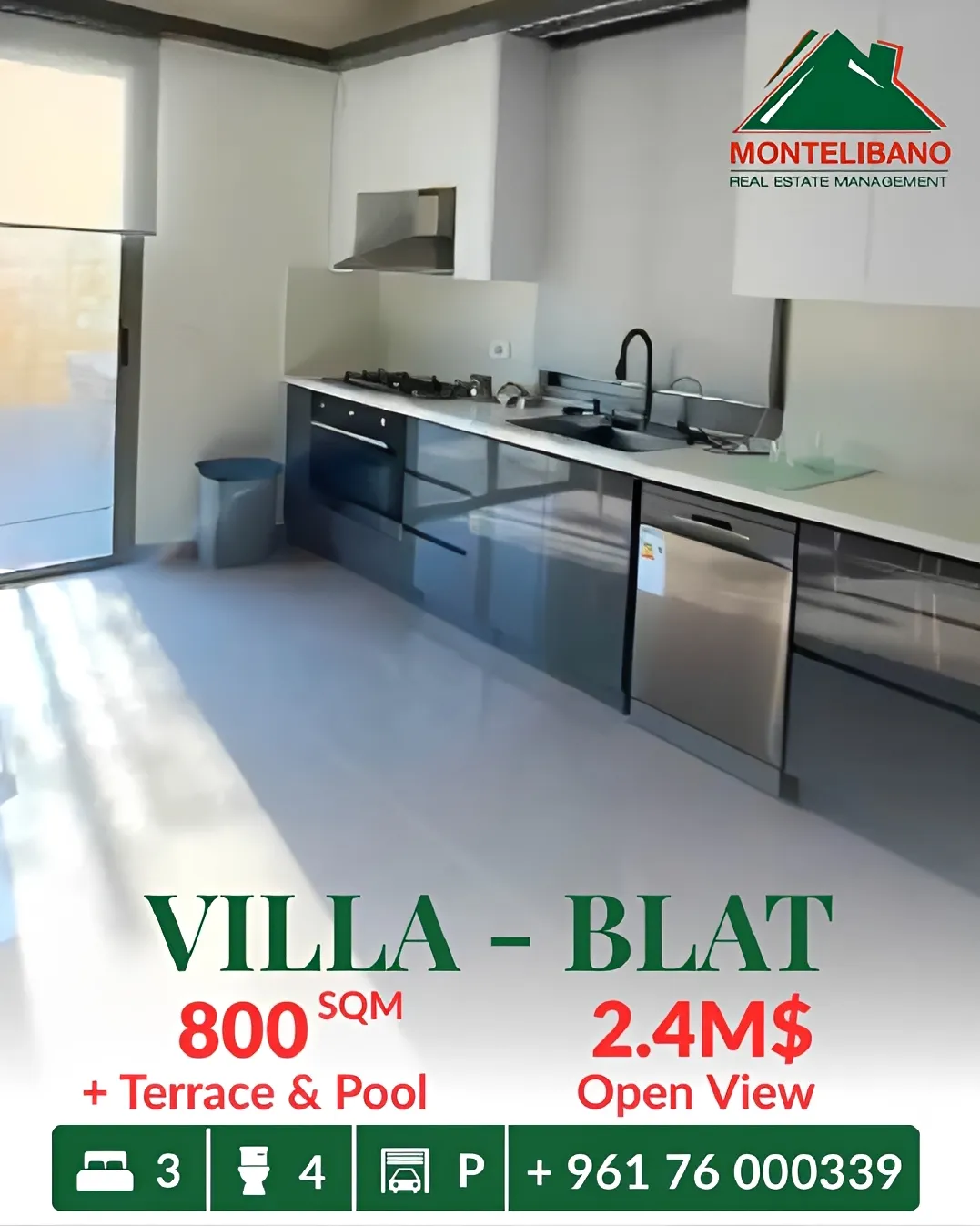 Villa for sale in Blat, Lebanon