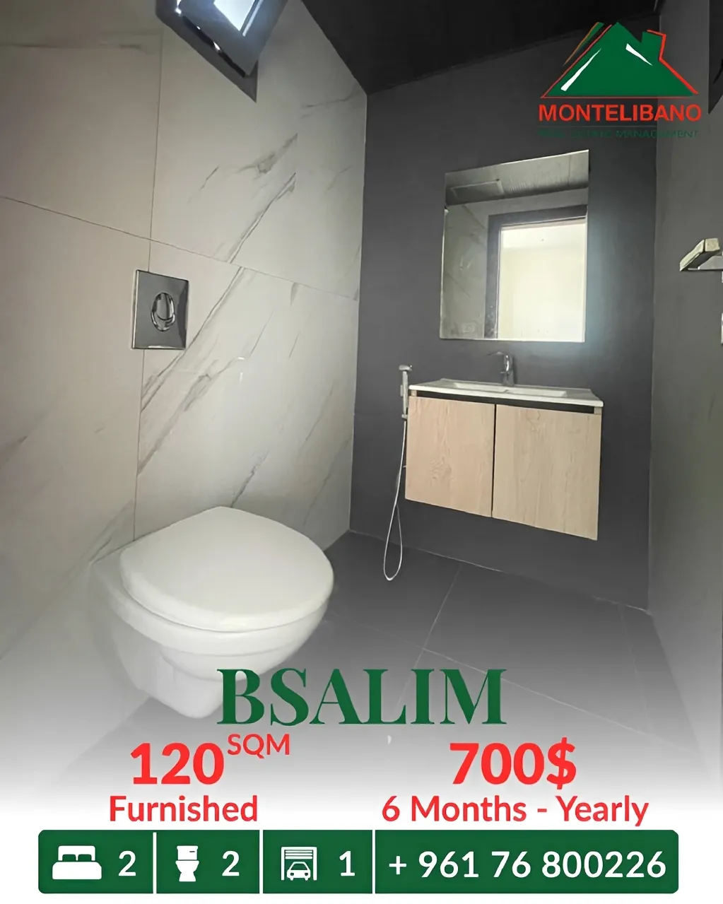 Apartment for rent in Bsalim