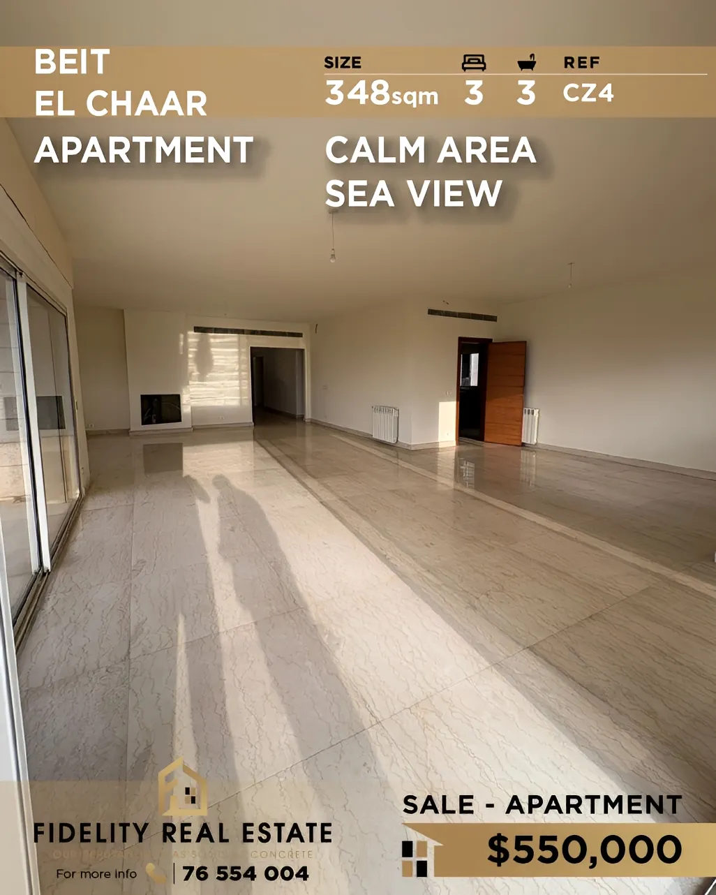 Apartment for sale in Beit El Chaar, Lebanon - 3 bed, 3 bath