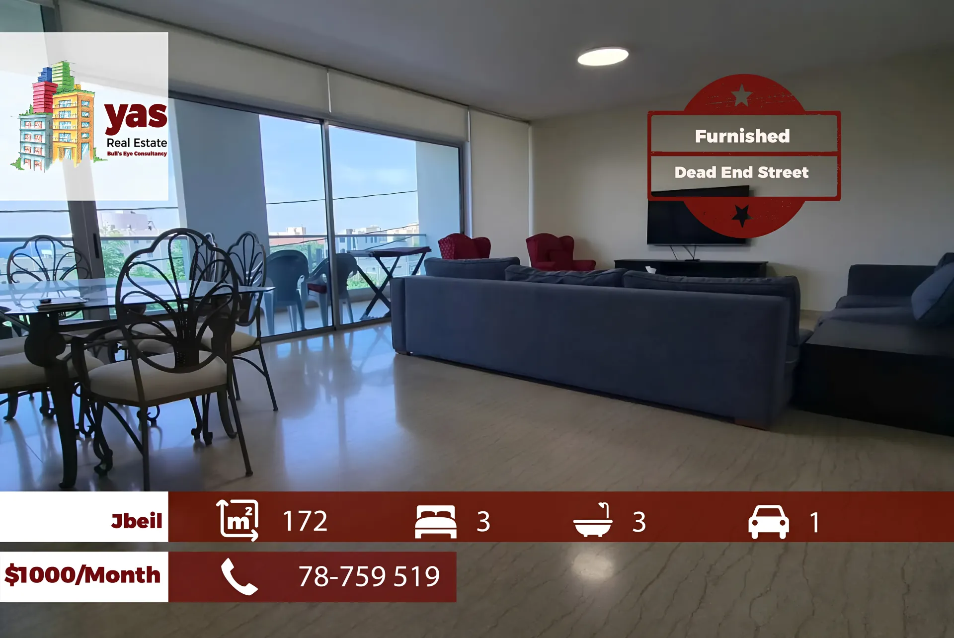 Apartment for Rent in Smar Jbeil