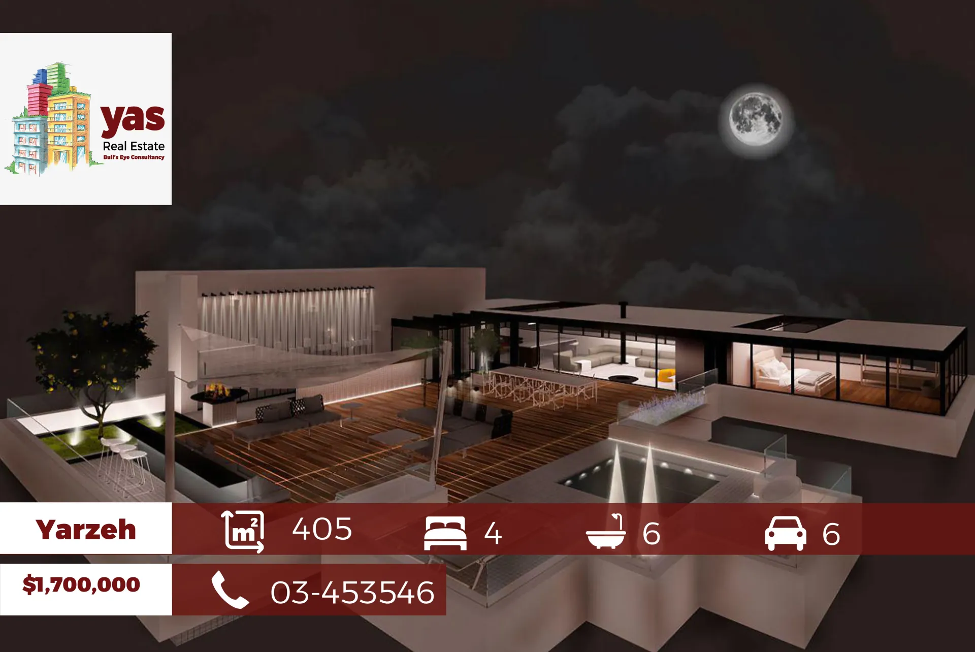 Apartment for Sale in Yarzeh - 4 bed, 6 bath