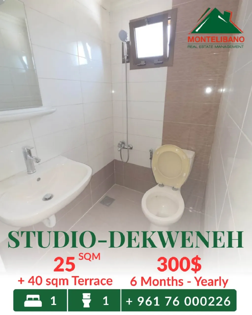 Studio for rent in Dekwaneh, Lebanon