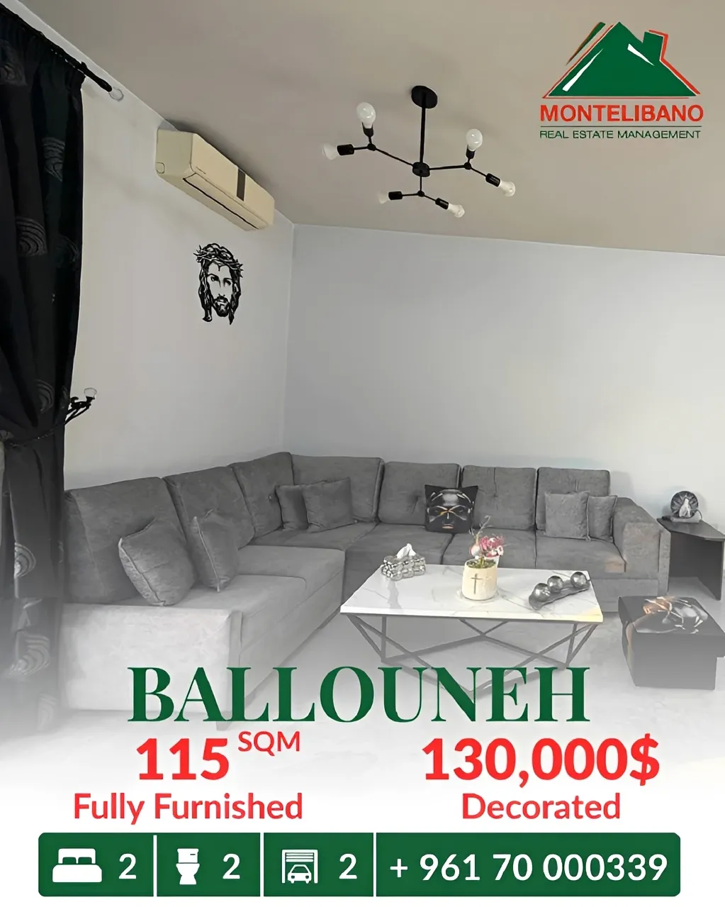 Apartment for sale in Ballouneh