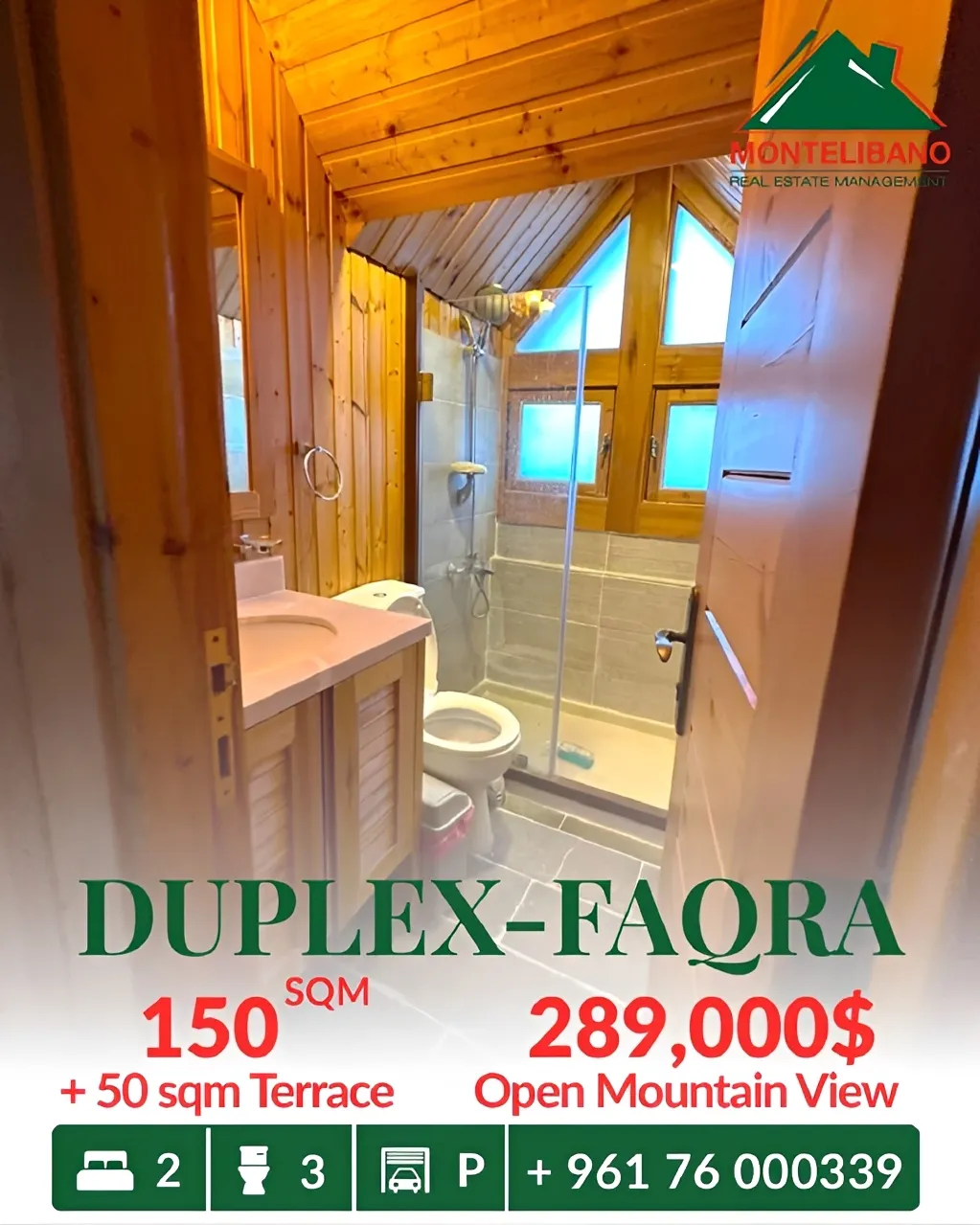 Duplex for sale in Faqra, Lebanon