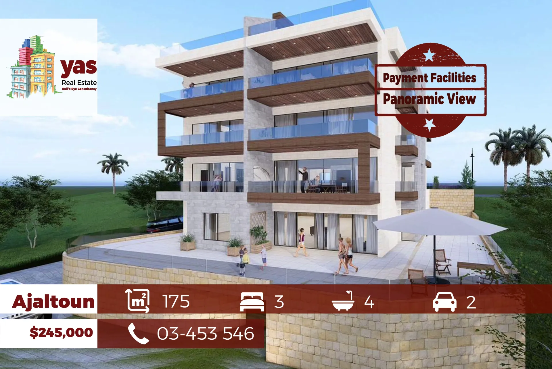 Apartment for Sale in Ajaltoun