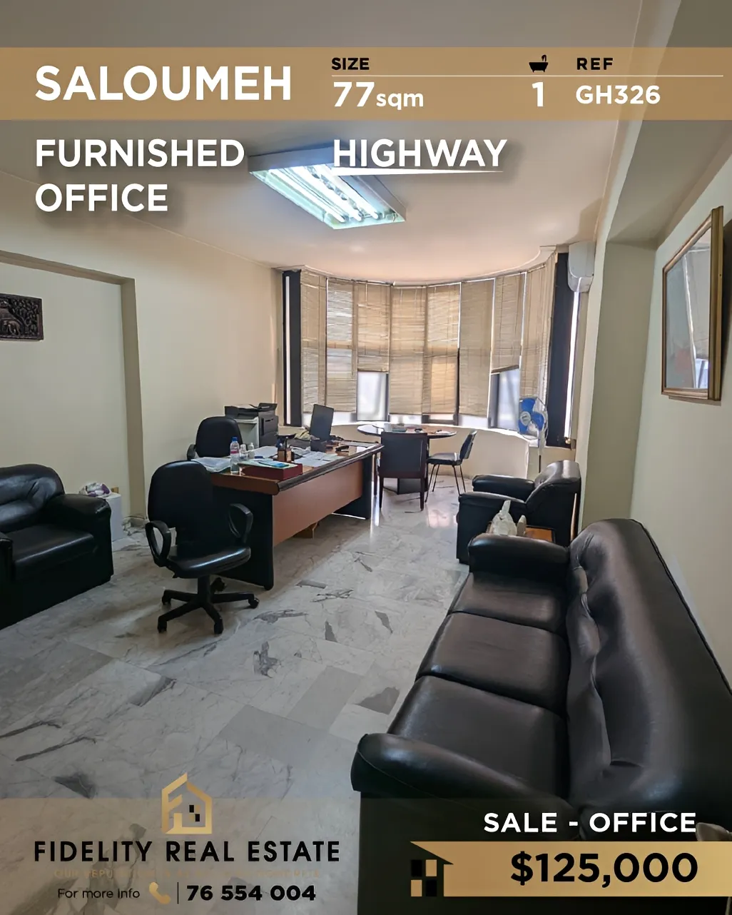 Office for sale in Saloumi, Lebanon