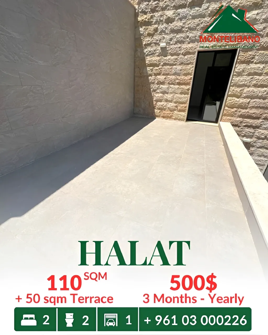 Apartment for rent in Halat, Lebanon