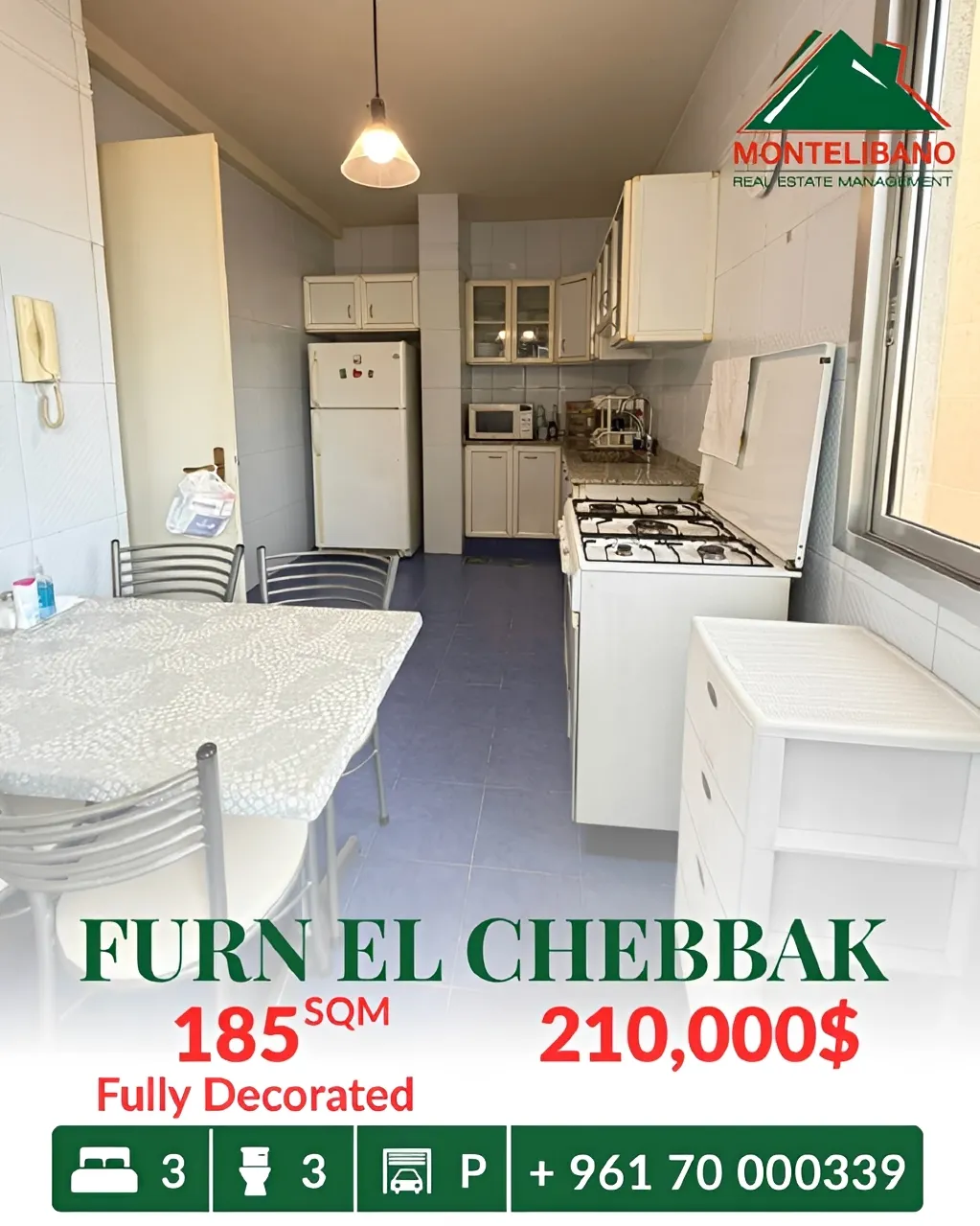 Apartment for sale in Forn El Chebbak