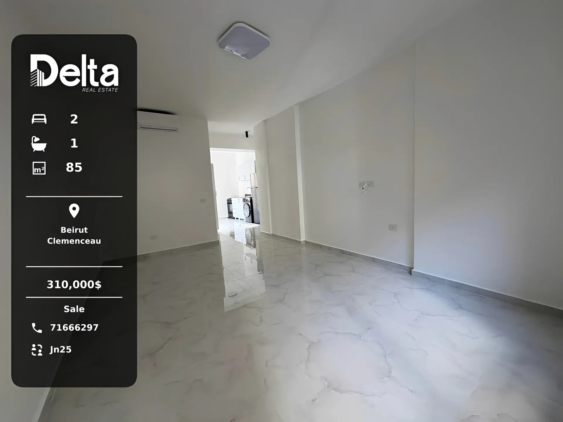 Apartment for sale in Clemenceau, beirut, lebanon - 2 bed, 1.0 bath