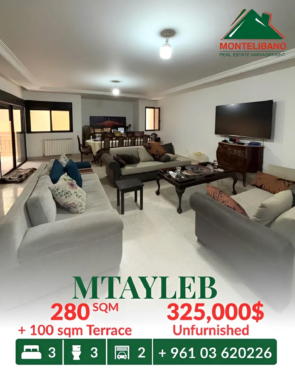 Apartment for sale in Mtayleb