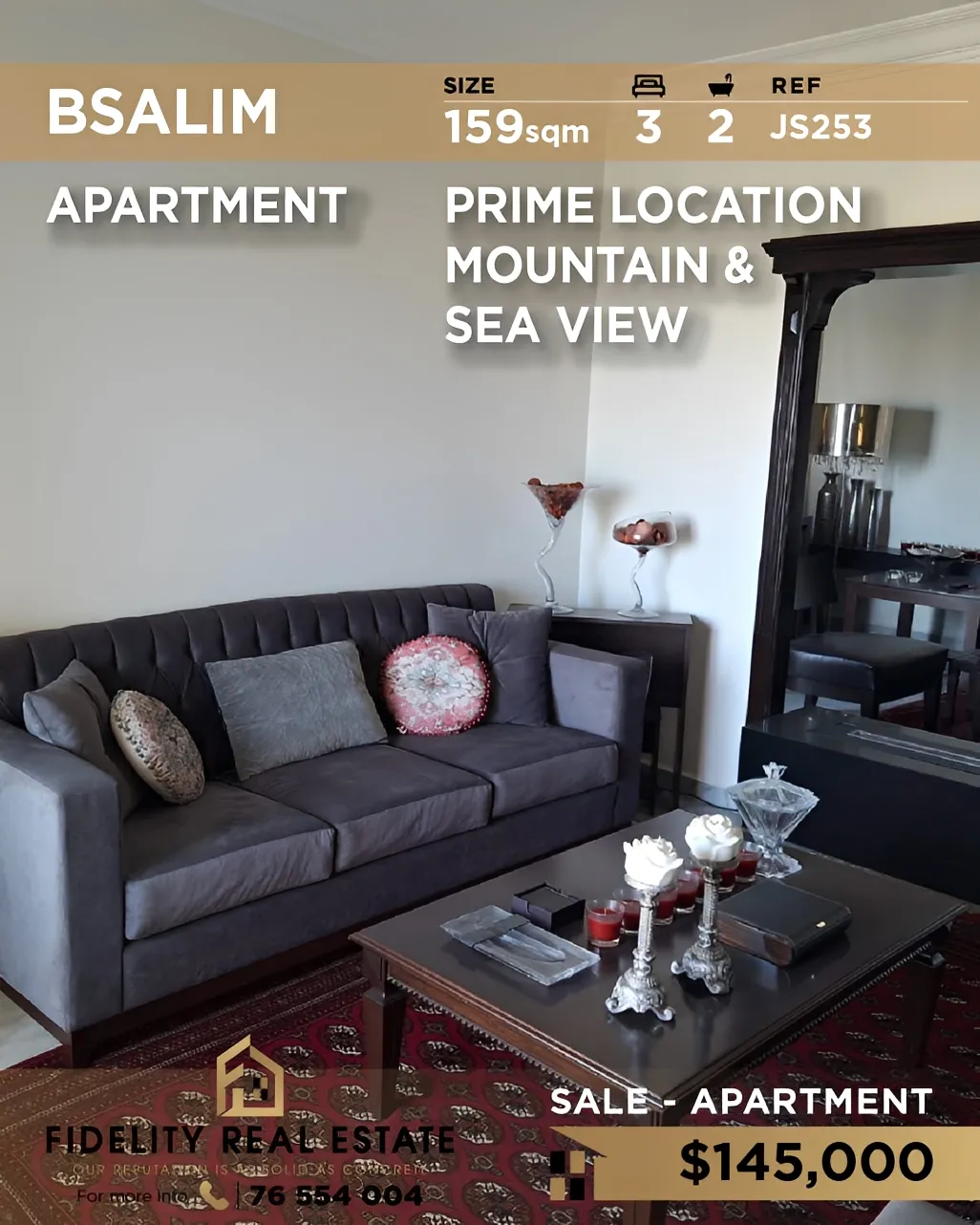 Apartment for sale in Bsalim, Lebanon - 3 bed, 2 bath