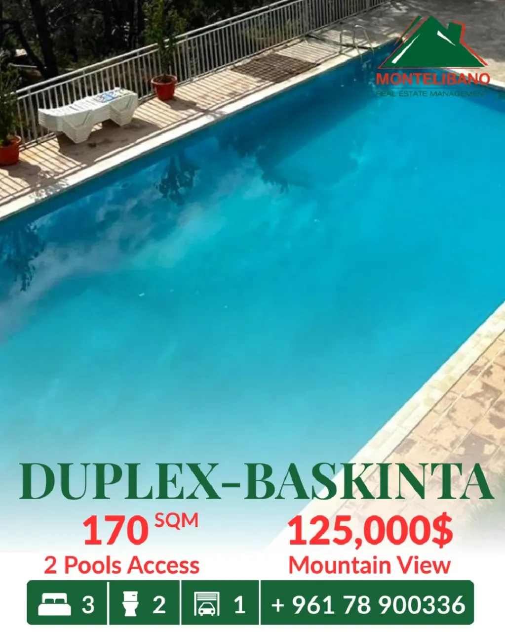 Duplex for sale in Baskinta, Lebanon
