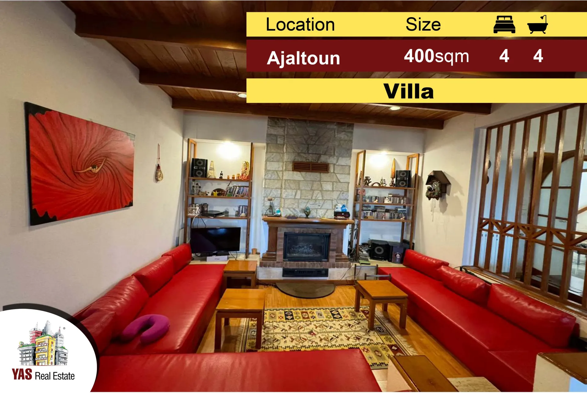 Villa for Sale in Ajaltoun - 4 bed, 4 bath