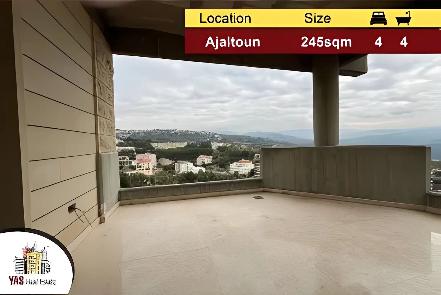 Apartment for Sale in Ajaltoun - 4 bed, 4 bath