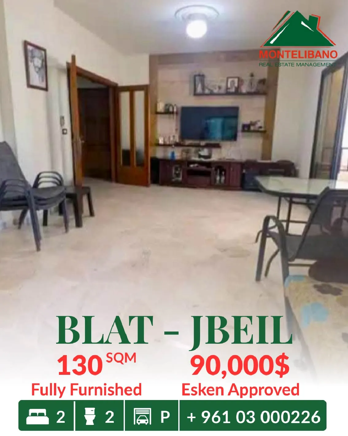 Apartment for sale in Blat, Lebanon