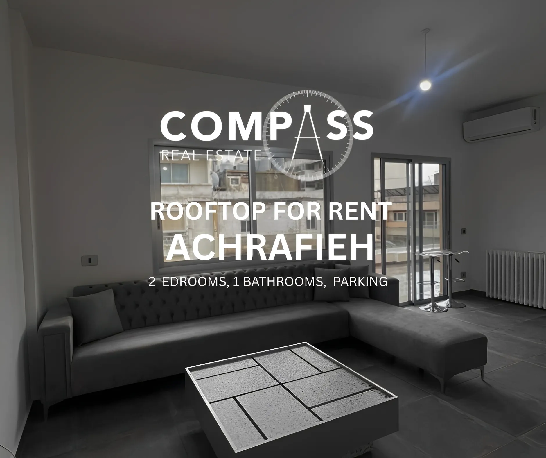 Apartment for Rent in Achrafieh, Beirut, Lebanon - 2 bed, 1 bath