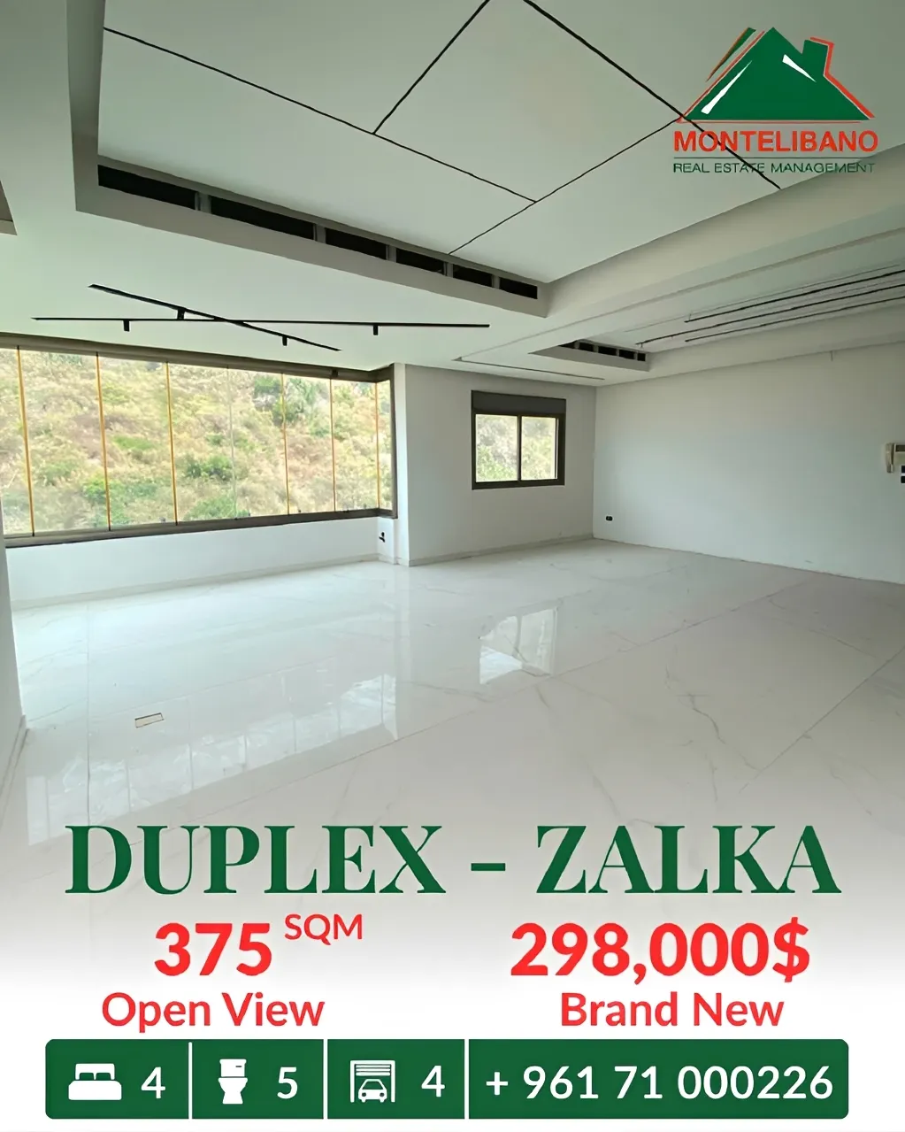 Duplex for sale in Zalqa, Lebanon - 4 bed, 5 bath