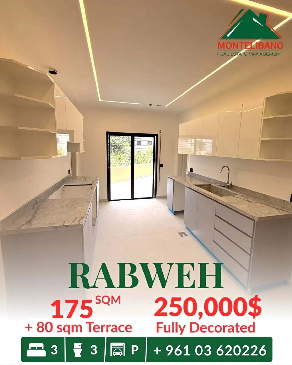 Apartment for sale in Rabweh, Bayrut, Lebanon