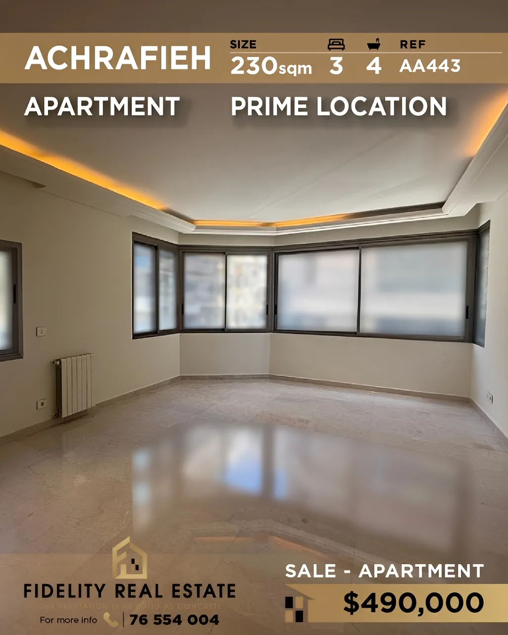 Apartment for sale in Achrafieh, Beirut, Lebanon