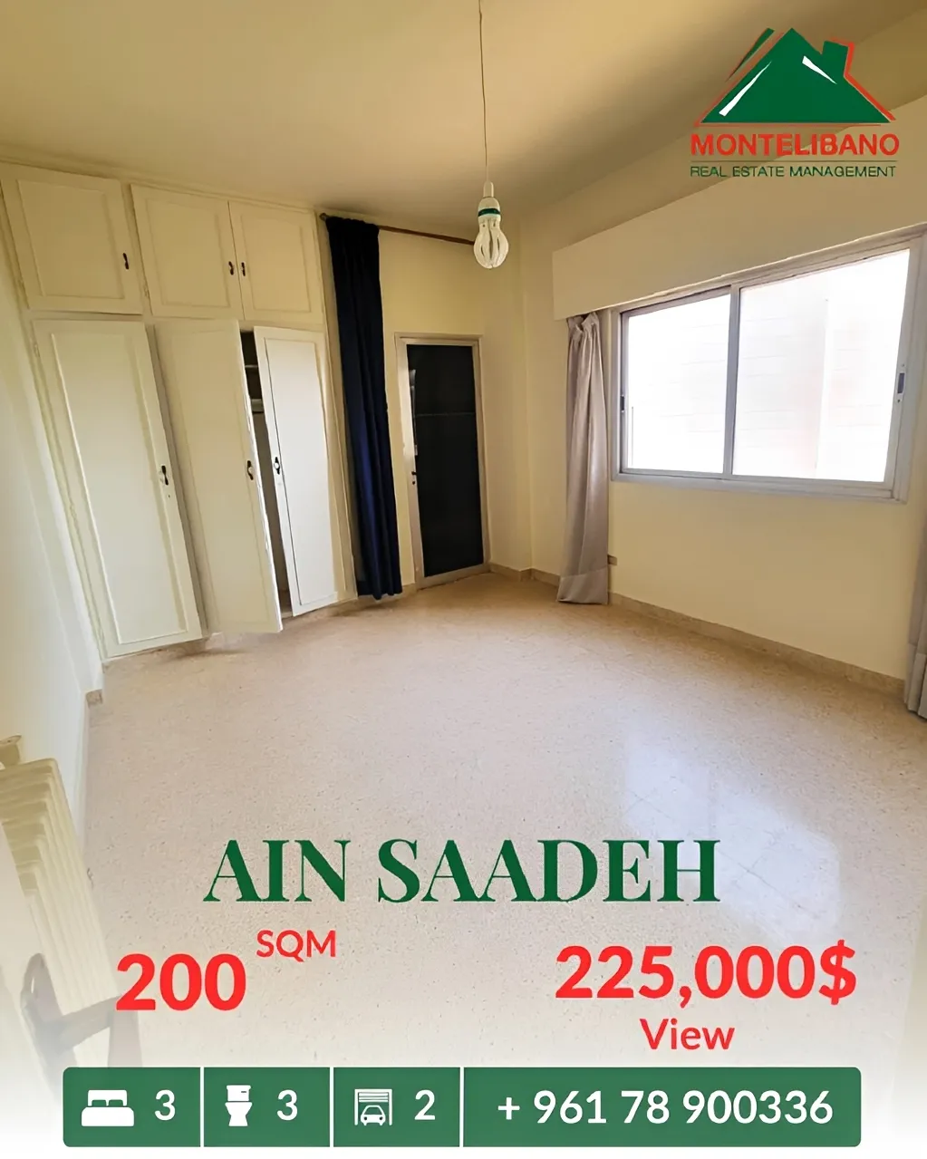 Apartment for sale in Ain Saadeh, Lebanon