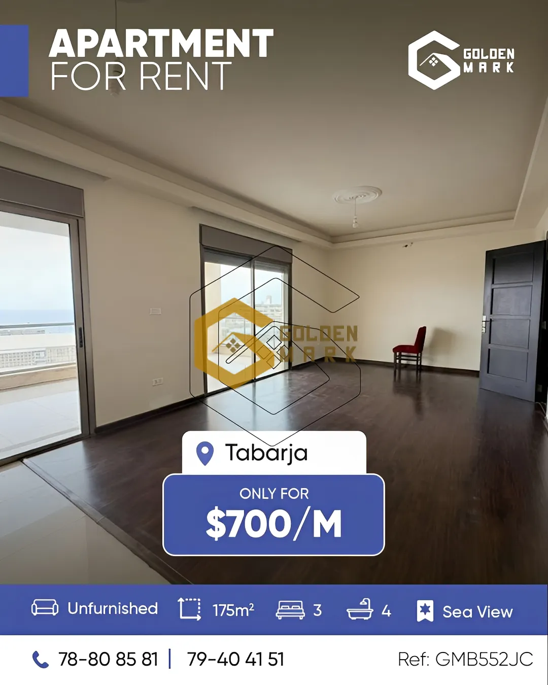 Apartment for Rent in Tabarja
