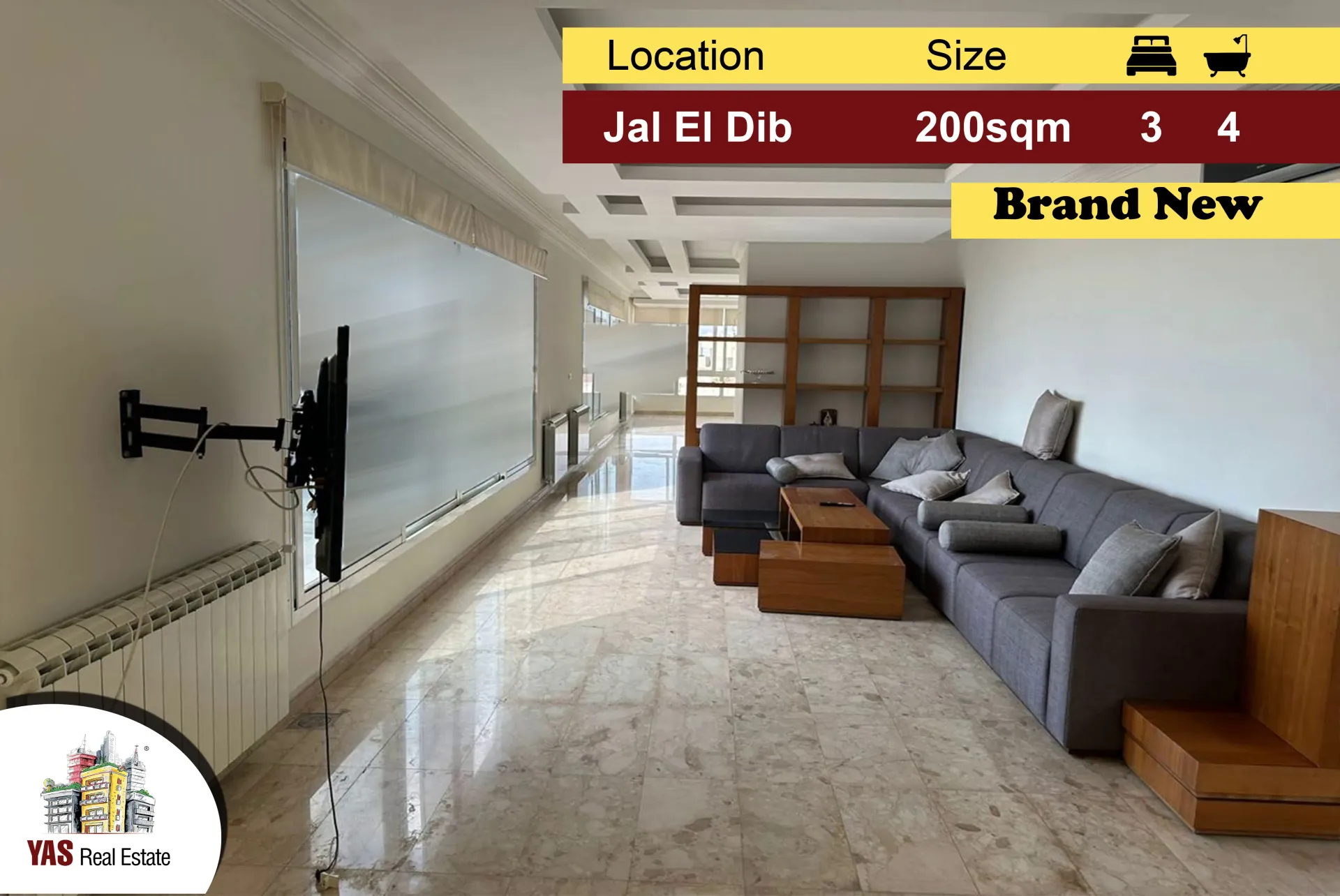 Apartment for Sale in Jal El Dib - 3 bed, 4 bath
