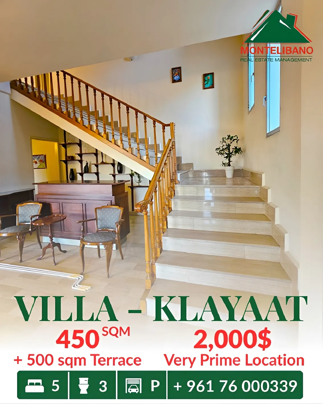 Villa for rent in Qlayaat, Lebanon
