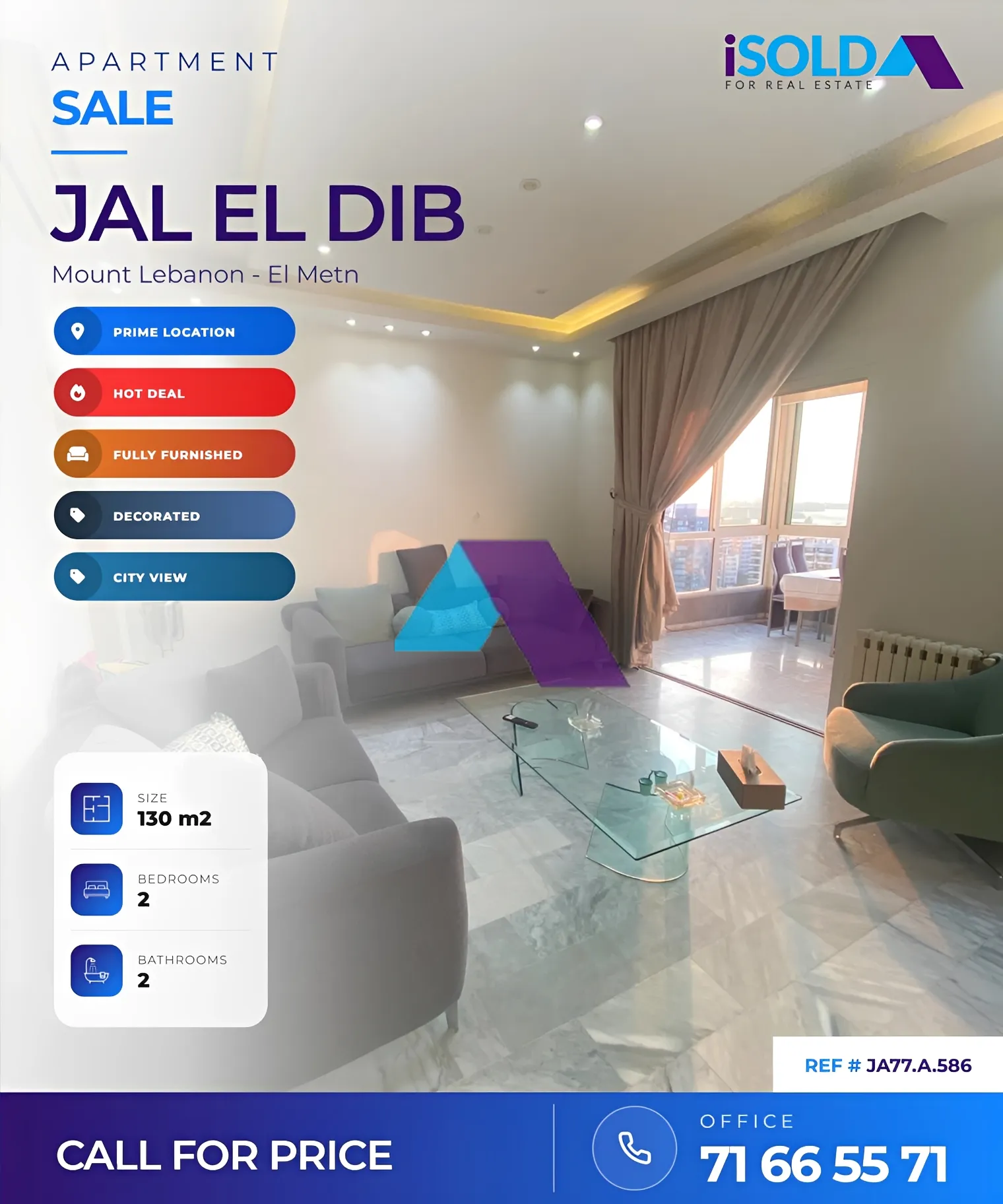 Apartment for sale in Jal El Dib