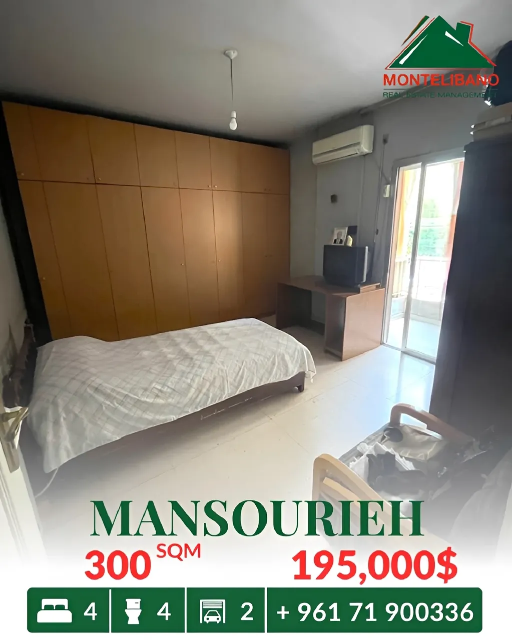 Apartment for sale in Mansourieh