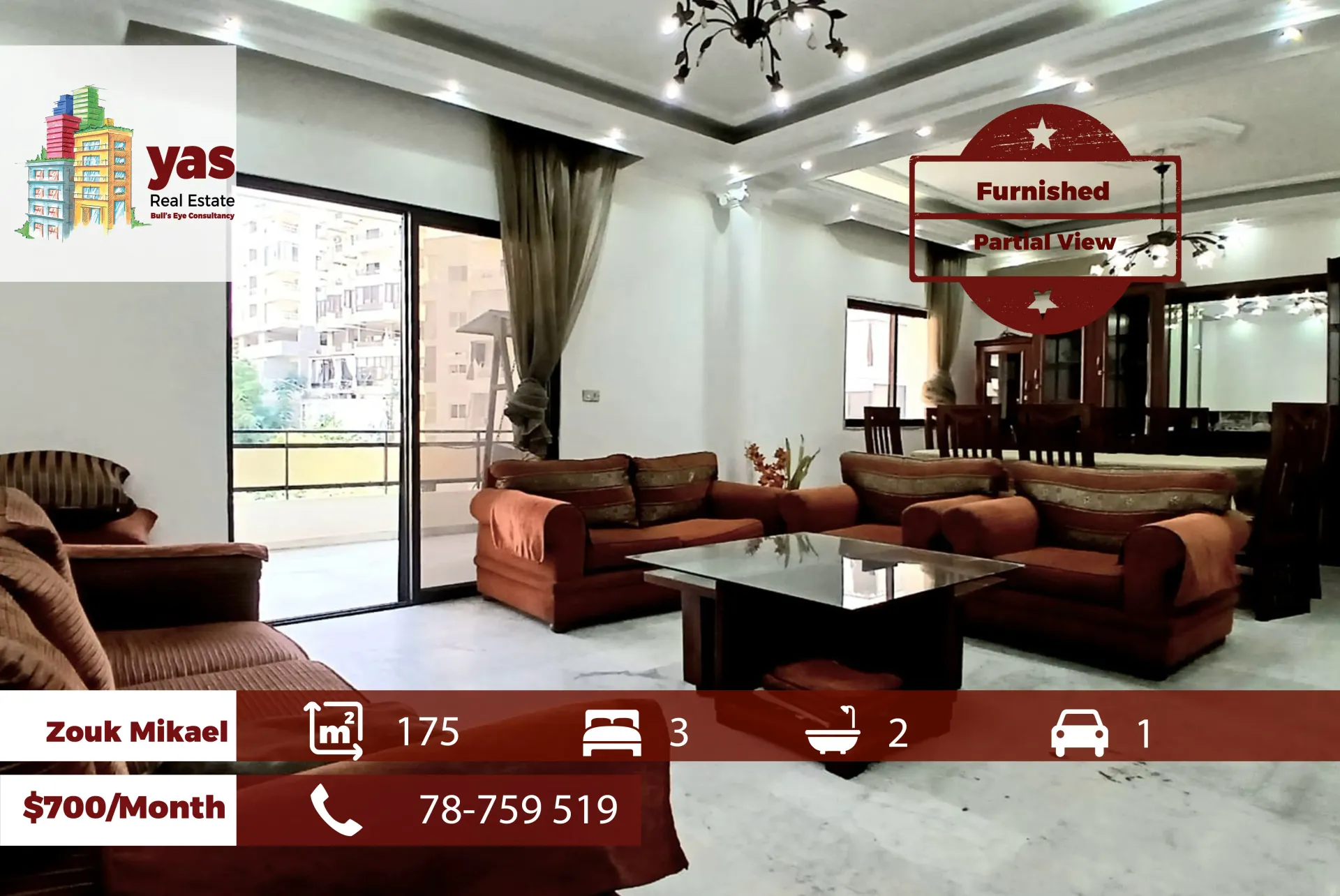 Apartment for Rent in Zouk Mikael