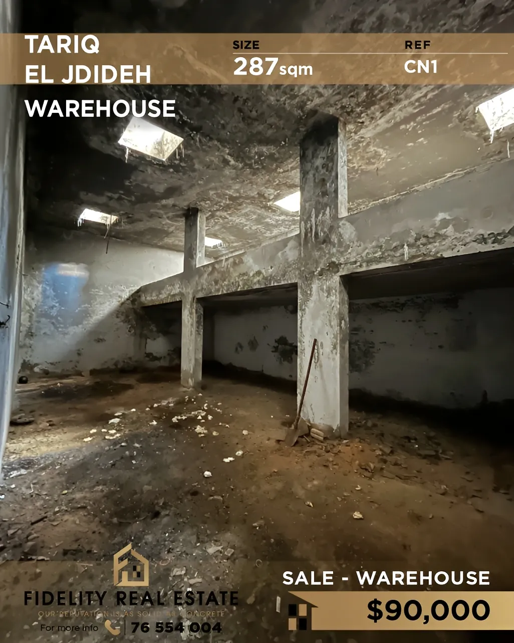 Warehouse for sale in Tarik El Jdideh, Bayrut, Lebanon