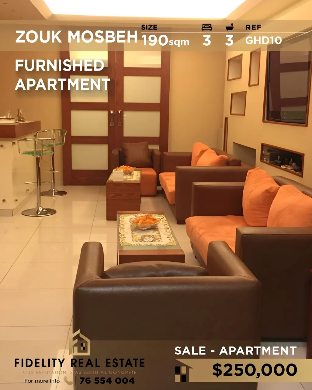 Apartment for sale in Zouk Mosbeh