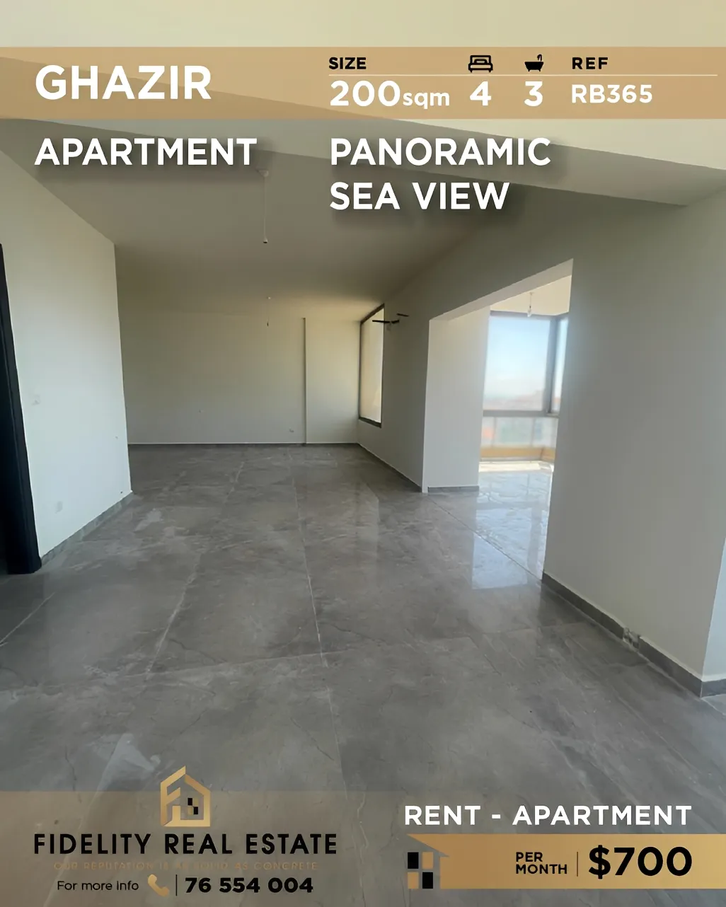 Apartment for rent in Ghazir, Lebanon