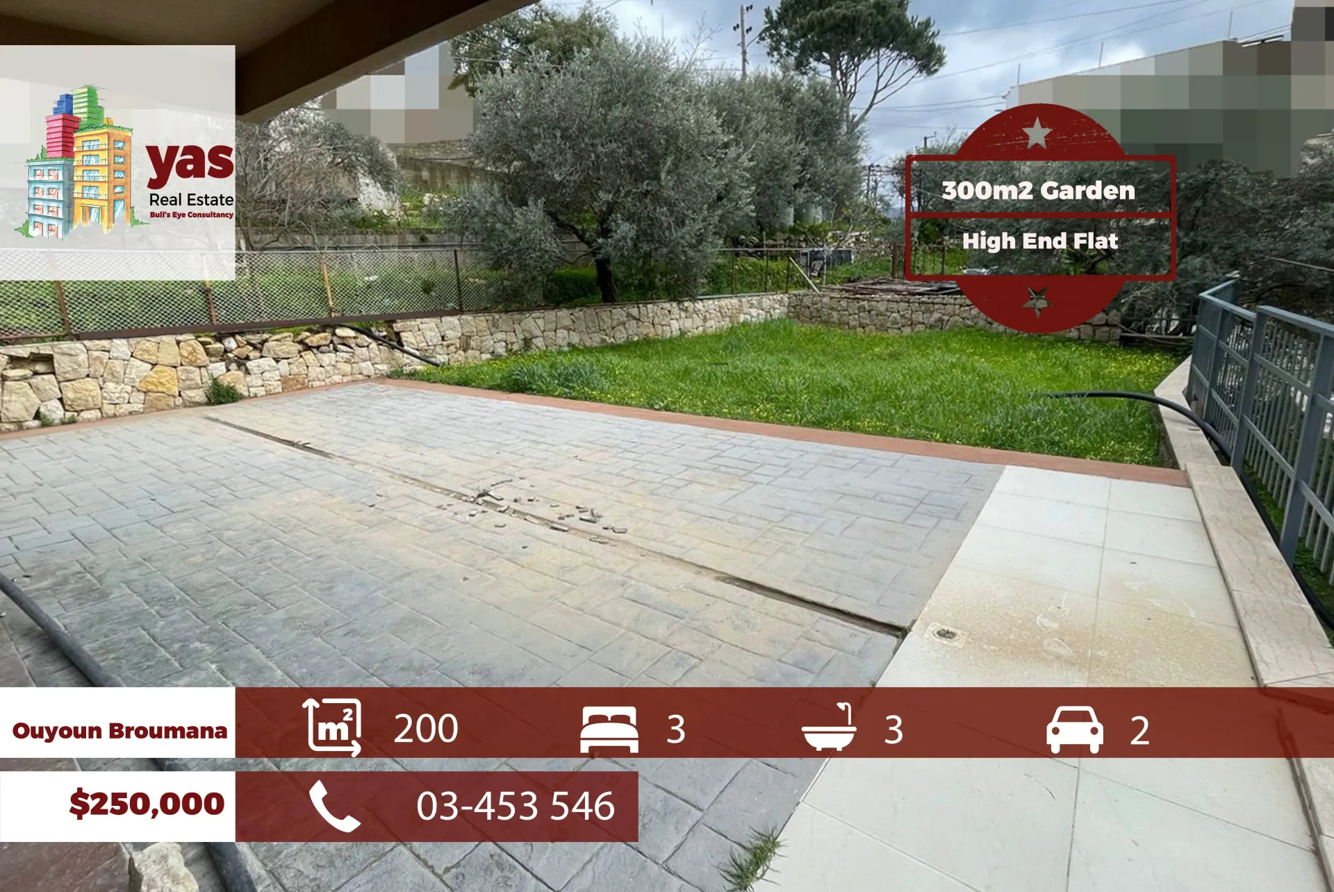 Apartment for Sale in Ouyoun Broumana - 3 bed, 3 bath