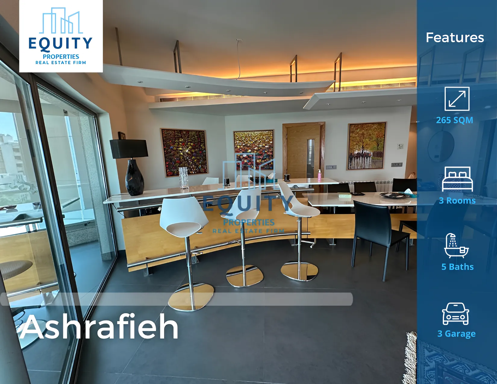 Apartment for Sale in Ashrafieh - 3 bed, 5 bath