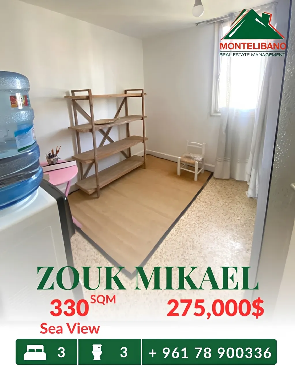 Apartment for sale in Zouk Mikael