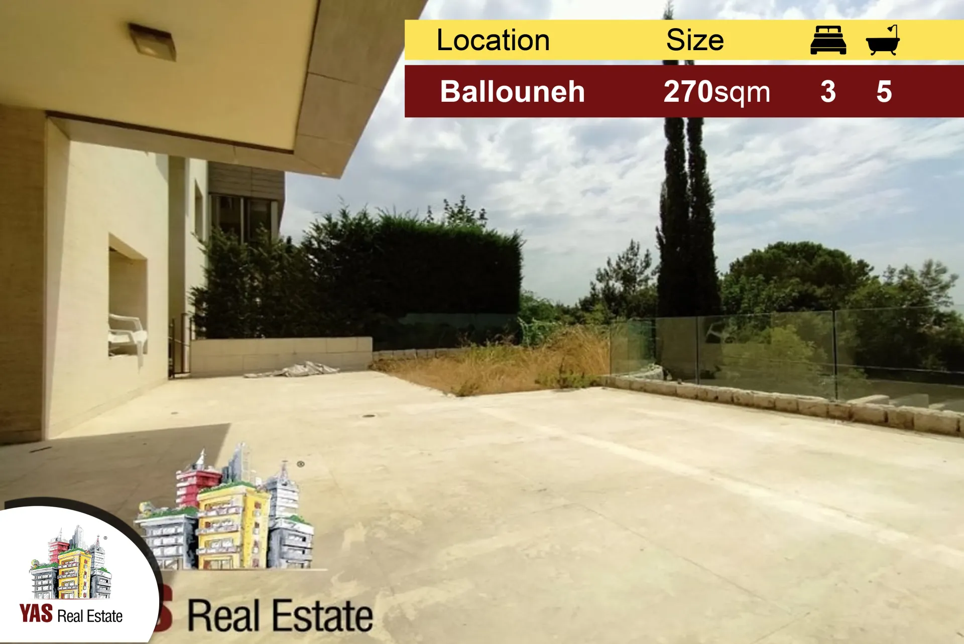 Apartment for Sale in Ballouneh - 3 bed, 5 bath