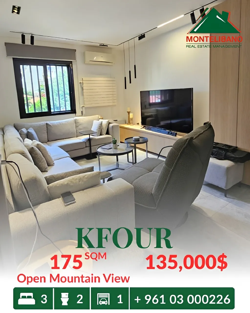 Apartment for sale in Kfour