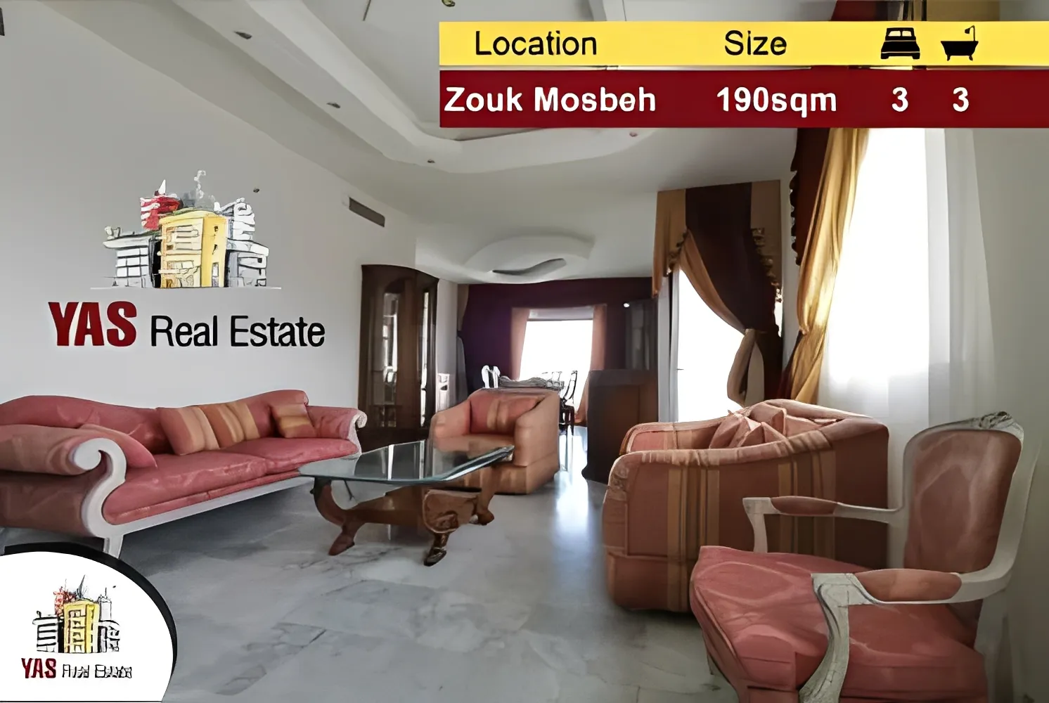 Apartment for Sale in Zouk Mosbeh - 3 bed, 3 bath
