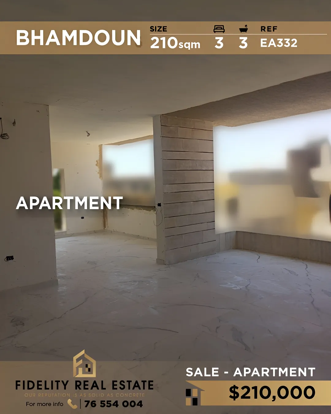 Apartment for sale in Bhamdoun, Lebanon - 3 bed, 3 bath