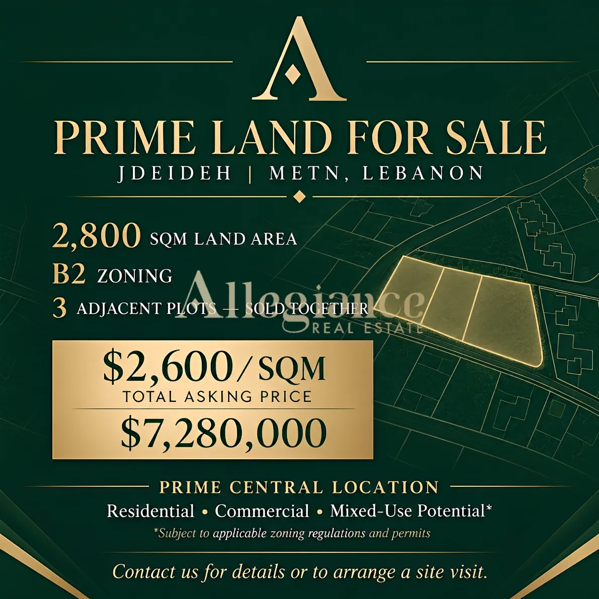 Residential Land for sale in Jdeideh