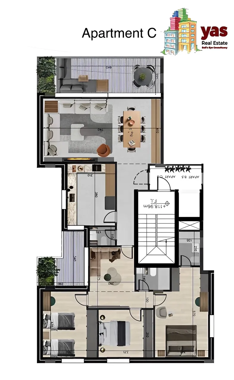 Apartment for Sale in Zouk Mikael - 3 bed, 3 bath