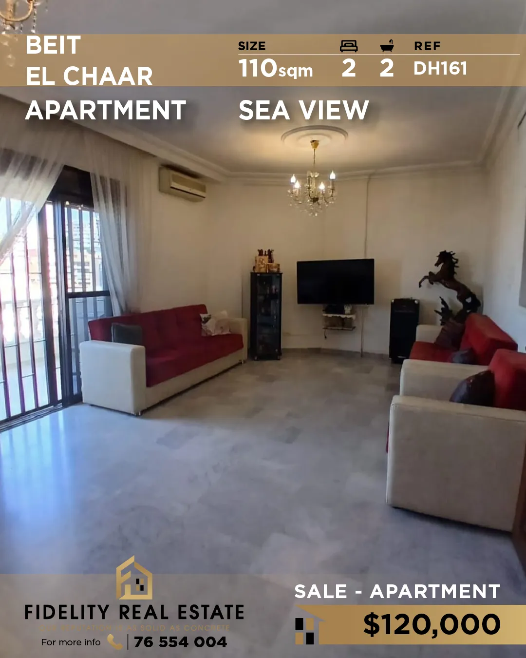 Apartment for sale in Beit El Chaar, Lebanon - 2 bed, 2 bath