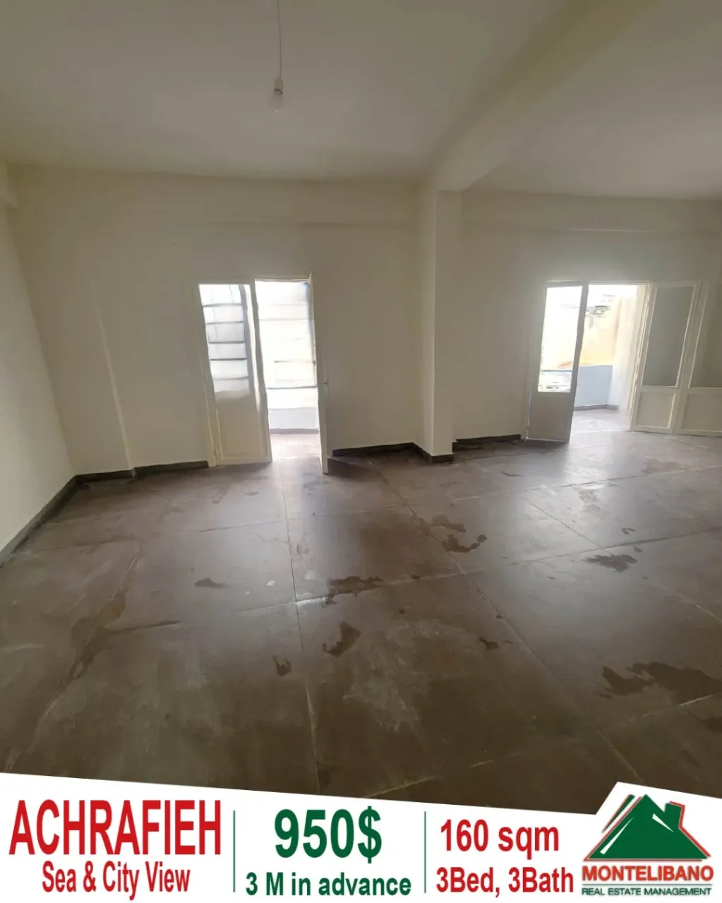 Apartment for rent in Achrafieh, Beirut, Lebanon - 3 bed, 3 bath