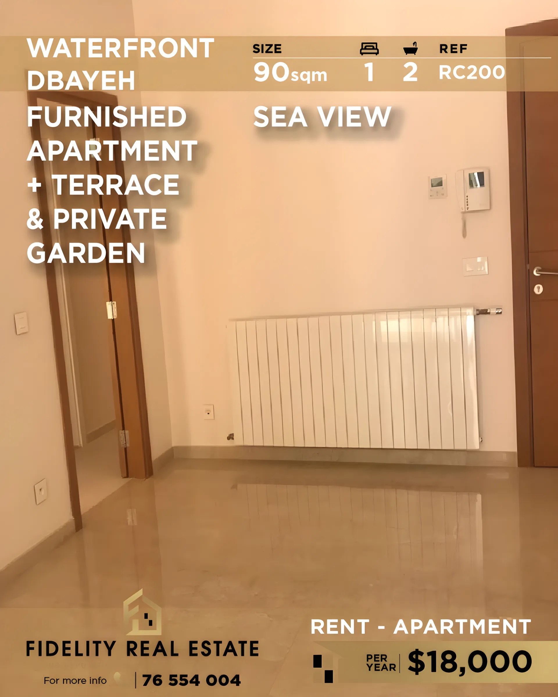 Apartment for rent in Dbayeh, Lebanon - 1 bed, 2 bath