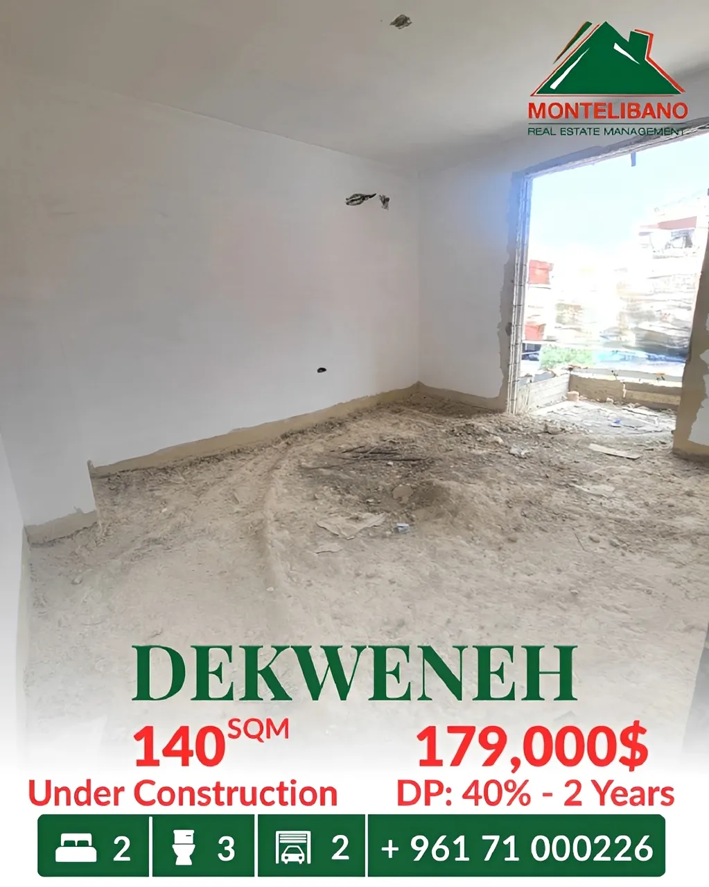 Apartment for sale in Dekwaneh, Lebanon