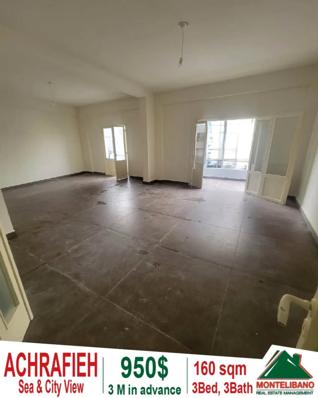 Apartment for rent in Achrafieh, Beirut, Lebanon - 3 bed, 3 bath